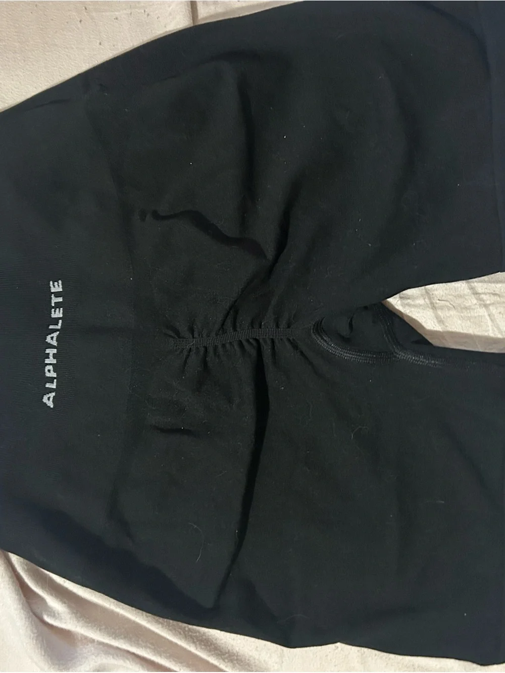 Alphalete Amplify Black High-Waist Seamless Athletic Shorts